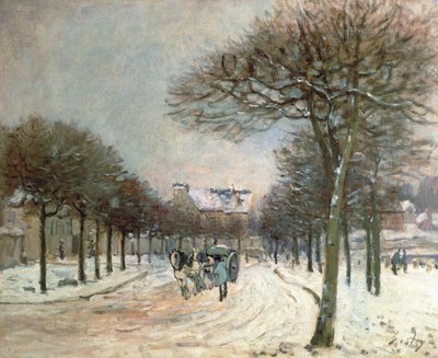 De weg naar Saint-Germain bij Marly, 1874-5 door Alfred Sisley